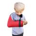 4DflexiSPORT Arm Sling Child (2-3yr red/red trim) Medical Grade Extra Deep Feel-safe Easy-fit Cooling Ultra-comfort Includes Smiley Sticker. Fits R or L arm.