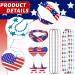 July 4th Accessories Kit: American Flag Headbands, Patriotic Scrunchies, USA Flag Earrings, Temporary Tattoos, Star Bead Necklaces - Buy Online on GoSupps.com