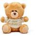 Small Brown Teddy Bear - Newborn Gift Plush Soft Toy with Embroidered T-Shirt - Buy Online on GoSupps.com