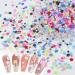 3D Color Tiny Flower Nail Charms - Spring Blossom Acrylic Nail Art with Golden Caviar Beads | DIY Manicure Accessories - Buy Online on GoSupps.com