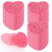 WLLHYF 50 Pieces Compressed Facial Sponges Natural Cellulose Facial Cleaning Sponges Professional Cosmetic Spa Sponges for Face Cleansing Makeup Removal Pore Exfoliating (50pcs) 50pcs Heart-pink