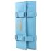 Forgica Hair Stylist Scissor Holder Gift For Men Pouch Cases for Hairdressers, Barber Shears Holder Salon Tools Holster Bag, Black PU Leather Roll-Up Organizer (Sky Blue)