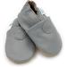 Dotty Fish Soft Leather Baby Shoes | Non-Slip Suede Soles | Soft Grey | 0-6 Months to 4-5 Years - Buy Online on GoSupps.com
