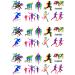 27 Stand Up Runner Running Themed Edible Wafer Paper Cake Toppers Decorations