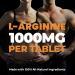 New 1000mg HIGH STRENGTH L Arginine Tablets - Pure Arginine Powder Powerful Nitric Oxide Supplement Boost Protein and Creatine Synthesis Stamina and Athletic Dominance Designed for Men requiring Peak Performance and Endurance Non-GMO Gluten-Free - 180 Veg - Buy Online on GoSupps.com