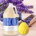 Liquid Hand Soap Refills with Bath Sponge | French Lavender Organic & Nourishing | Soothing Pack of 1 - Buy Online on GoSupps.com