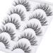 Lanflower Cat Eye False Eyelashes - Natural Look, Clear Band, 5 Pairs, 14MM Wispy Tapered Ends - Buy Online on GoSupps.com