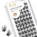 Cluster lashes 72 Clusters B&Q Lash Clusters D Curl Individual Cluster Lashes Natural Eyelash Clusters DIY Lash Extensions Soft Fluffy Cluster Eyelash Extensions (UK-FD-B43-D-14) D-14 mm B 43