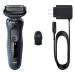 Braun Series 5 5031s Electric Shaver with Precision Trimmer and Cleansing Brush Attachments, Wet & Dry, Rechargeable, Cordless Foil Shaver, Blue