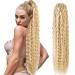 Drawstring Ponytail Extension 30 inch Long Curly Ponytail Hair Extension Synthetic Hairpiece for Women (P18/613#)