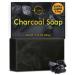 O Natural activated carbon soap for men and women - detoxifying body soap with shea butter and peppermint oil Charcoal Black Soap 1 piece (1 Pack)