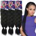 Pre-Stretched Braiding 48 Inch Long Unfolded 6 Bundles Total Xpression 100% Kanekalon TZ Braid Hair Extensions Pre-Cut and Pre-Combed Synthetic Hair (1B) 48 Inch (Pack of 3) 1B
