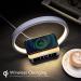 Buy Wilit LED Bedside Lamp with Wireless Charging - Dimmable Touch Light Alarm Clock 3 Brightness Levels Warm Night Light Wood & White Design for Bedrooms - International Shipping Available - Buy Online on GoSupps.com