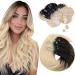 Moresoo Microring Extensions Real Hair 1g Ombre Micro Loop Extensions Real Hair #2/27/613 Dark Brown to Caramel Blond With Blond Remy Cold Fusion Easy Loop Hair extension Real hair 50 cm 1.Microring #2/27/613