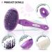 Round Bristle Pet Brush for Dogs and Cats - Gentle Grooming Tool for Short or Long Hair - Removes Dander, Dirt, and Detangles - Purple - Buy Online on GoSupps.com