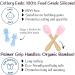 Baby Luxe 10 Piece Bamboo Weaning Set + Free Teething Toothbrush - Pink | Suction Plate, Bowl, Sippy Cup, Bib, Mat, Spoon, Fork - Kids Cutlery Set for Self Feeding Tableware - Buy Online on GoSupps.com