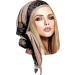 Taupe Cotton Headscarf with Black Lace - Handmade Pre-tied Tichel for Women - Buy Online on GoSupps.com