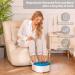 Foot Spa Massager with Bubble Jets & Customizable Heat - 14 Rollers & Pumice Stone - Soothing Relief for Tired Feet - Classic Blue - Buy Online on GoSupps.com