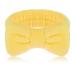 Molain Spa Headband  Bowknot Hair Bands Makeup Headbands Women Coral Fleece Elastic Headband Washing Face Hair Wrap for Washing Face Shower Sports Beauty Skincare (Yellow)