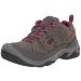 KEEN Women's Circadia Low Height Comfortable Waterproof Hiking Shoes 8.5 Steel Grey/Boysenberry