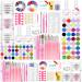 Saviland acrylic nail set: acrylic powder acrylic liquid for nail nail brush base & tops gel nail shape nail make nail starter set nail art set 02-acrylic set with base & tops gel