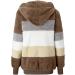 Hanxiulin Women's Oversized Plush Jacket - Breathable Winter Coat & Hoodie in Khaki | Stylish Casual Fashion for Autumn & Winter - Sizes Up to 4XL - Buy Online on GoSupps.com