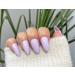 TEN NAILS 24pcs Stiletto False Nails Almond Fake Nails Acrylic Long Tips 12 Sizes with Glue (Lilac)