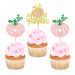 Ercadio 24 Pack Little Pumpkin Cupcake Toppers Pink Glitter Pumpkin Cupcake Picks Fall Pumpkin Cupcake Decorations for Thanksgiving Day Theme Birthday Baby Shower Party Cake Decorations Supplies Style 12