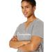 Champion Women's Plus Jersey V-Neck Tee | Script Logo | 2X | Oxford Gray - Buy Online on GoSupps.com