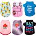 Pet Shirts Printed Puppy Shirts Dog Sweatshirt Cute Dog Clothing Cotton Dog Pullover Soft Shirt for Pet Dog Apparel Christmas New Year (M)