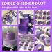 Wwtop Lila Edible Glitter 5G | Food & Drink Glitter Dust for Cakes Cupcakes & Chocolate - Perfect for Valentine's Day - Buy Online on GoSupps.com
