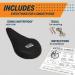 Bikeroo Memory Foam Bike Seat - Comfortable Saddle for Men and Women - Compatible with Peloton, Stationary, Mountain, Road, & Exercise Bikes - Sport Foam Cushion for Enhanced Comfort - Buy Online on GoSupps.com