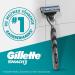 Gillette Mach3 Razor Blades - 12 Replacement Blades for Men | 3-Fold Blade System | Wet Razors - Buy Online on GoSupps.com
