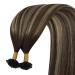 Youngsee Bonding Extensions | Real Hair Ombre 55cm Remy Hair Extensions - Brown & Blonde Balayage - U Tip Keratin | 50g #4/18/4 - Buy Online on GoSupps.com