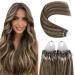 Youngsee Microring Extensions Real Hair Brown 60cm Microring Loop Extensions Microring Extensions Dark Brown to Blonde Loop Hair Extensions Microring Hair Animaling Real Hair 50g #P4/26 60 cm-Micro 3-2- #P4/27