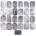 Crocon Smoky Quartz Rectangle Shape Gemstone Runes with Elder Futhark Alphabet Engraved 25 pcs Rune Set | Crystal Divination Metaphysical Healing Chakra Reiki Runes Set| with a Pouch| Size : 20-25mm Smoky Quartz Rune
