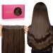 WENNALIFE Wire Hair Extensions, 18 inch 95g Chocolate Brown Remy Hair Extensions Invisible Transparent Wire Fish Line Hair Extensions Straight Real Human Hair Extensions 18 Inch #4 Chocolate Brown