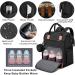 Fexkean All Black Diaper Bag: Large Capacity Backpack with Foldable Travel Bed & Mobile Changing Pad - Perfect Multifunctional Baby Gear for Parents - Buy Online on GoSupps.com