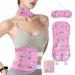 SUNAI 2 Pcs Castor Oil Pack Wrap for Waist and Neck Reusable Organic Castor Oil Packs for Liver Detox Organic Cotton for Castor Oil Pack Pink