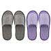 Frcctre 16 Pairs Disposable Cotton Linen Spa Slippers for Women and Men - Non-Slip Open Toe Slippers for Travel, Hotel, Home - Gray/Purple - Buy Online on GoSupps.com
