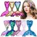 Shullin 8 pieces of hair clips hair clips children hair jewelry baby headgear multi -colored glittering sequin hair clips set for babies girls teen small children