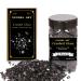 Syedra Crushed Glass for Crafts,Glitter Crushed High Luster Chips, Broken Glass Pieces, 3-6mm, 410G (Black)