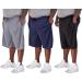 Real Essentials Men's Big & Tall 3-Pack Dry Fit & Mesh Active Athletic Perfomance Shorts (3X-5X) Mesh Big & Tall 4X Mesh-set D