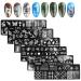 Mwoot 6 pieces nail art stamp plate manicure tool nail art stamping plates set flowers snake wild animal nail design diy nail stencil templates for salon manicure nails decoration