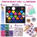 BOBISUKA Face Painting Kit for Kids - 16 Colors Water Based - Halloween Party Costume Makeup Set with Brushes, Sponges, Glitters and Stencils - Buy Online on GoSupps.com