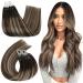 Ugeat real hair extensions microring brown balayage brown extensions real hair microring chocolate brown dark ashblond micro loop extensions real hair smooth 50cm 50g 50 cm 1. microring #4/18/4
