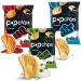 Popchips Potato Chips Variety Pack, Sea Salt, BBQ, Sour Cream & Onion, 12ct Single Serve 0.8oz Bags, Gluten Free, Healthy Snacks for Adults and Children, Non-GMO & Kosher, 100 Calories Per Bag