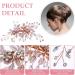 Amaxiu Rhinestone Wedding Hair Clip Flower Bride Hairpiece Crystal Bridal Hair Barrettes Hairpins Wedding Hair Accessories for Women Girls (Rose Gold) - Buy Online on GoSupps.com