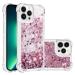 Tivenfezk nadoli glitter drive sand shell for iPhone 15 Pro max silicone shockproof cell phone shell transparent tpu bumper protective cover liquid transparent quicksand case iPhone 15 per max rose gold