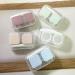 Colorful Portable Contact Lens Container Set | Mini Hinged Lid Cases for Travel | Clear Storage in Red Pink Green Blue - Buy Online on GoSupps.com